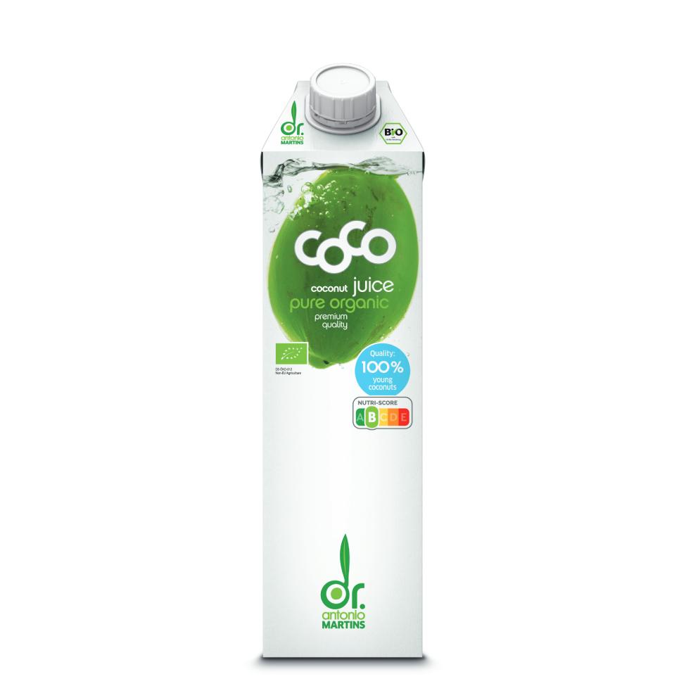 Confezione da 6 bottiglie di acqua di cocco naturale Dr. Martins 1 L