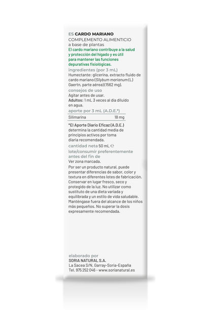 Confezione doppia Estratto di cardo mariano Soria Natural, 50 ml