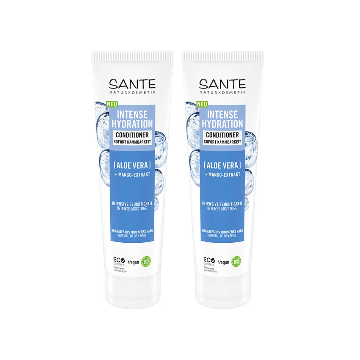 Confezione da 2 balsami idratanti intensivi all'aloe Sante 150 ml