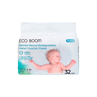 Pannolini di bambù Pure Premium ECO BOOM T3 (da 6 a 10 kg) 32 pezzi