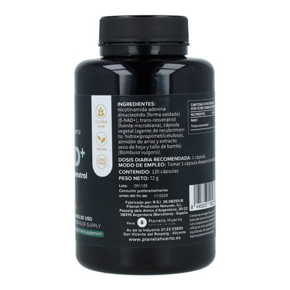NAD+ Transresveratrol Planeta Huerto 120 kapslar