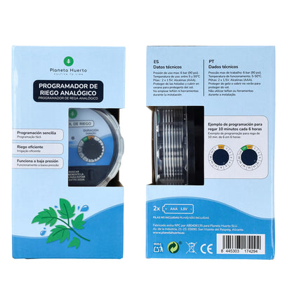 Wodoszczelny, opancerzony programator nawadniania Planeta Huerto 0-6 bar