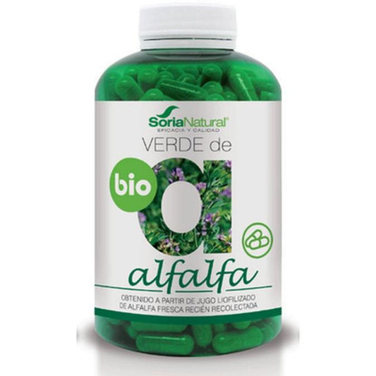 Grön alfalfa Soria Natural, 240 kapslar