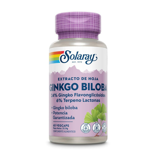 Ginkgo Biloba 60 mg Solaray, 60 kapslar