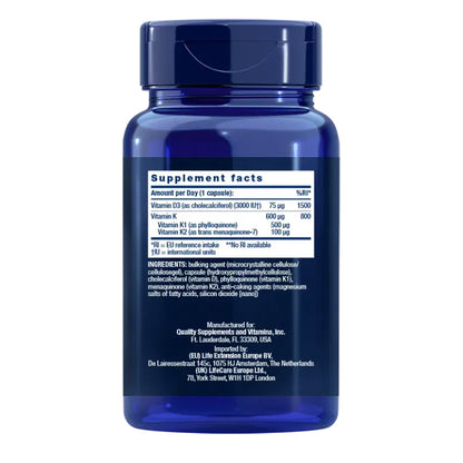 Vitaminen D & K, Life Extension 60 capsules