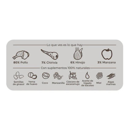 Barf wet dog food Organic chicken feast, Puromenu, 400 g