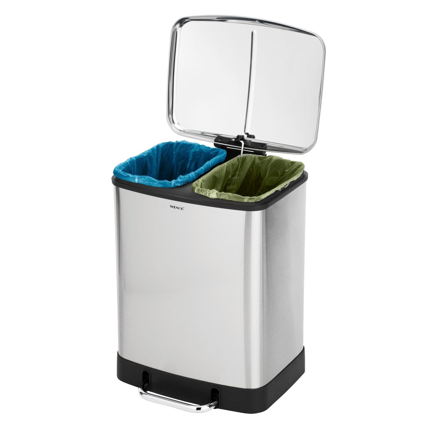 Kosz na śmieci ze stali nierdzewnej Easy Close Studio Duo, 2 x 20 l