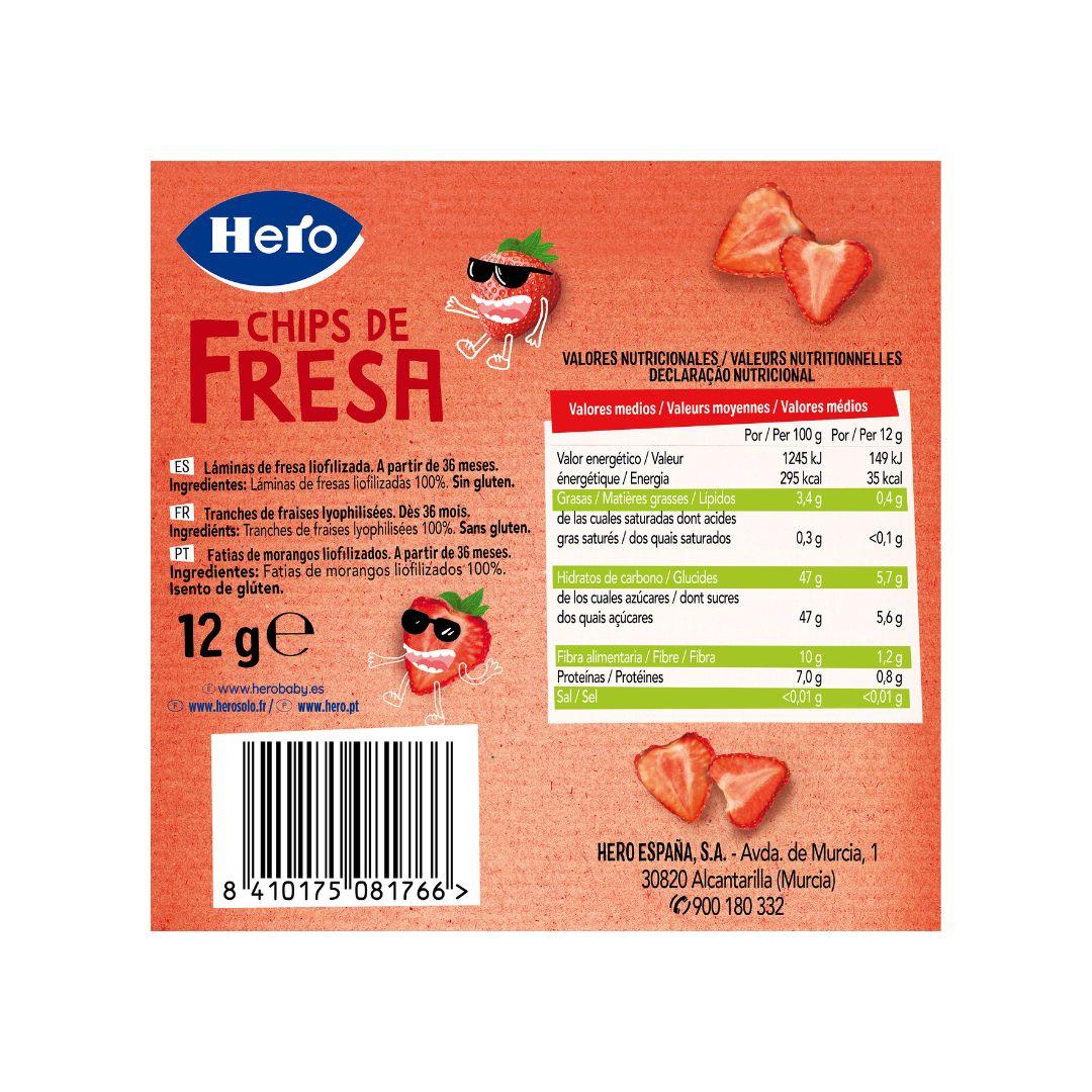 Pakket 7x aardbeienchips Hero Kids 12 g