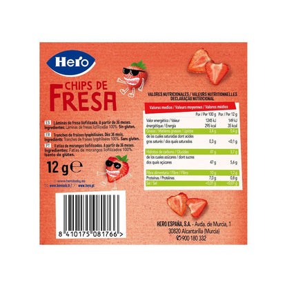 Pakket 7x aardbeienchips Hero Kids 12 g