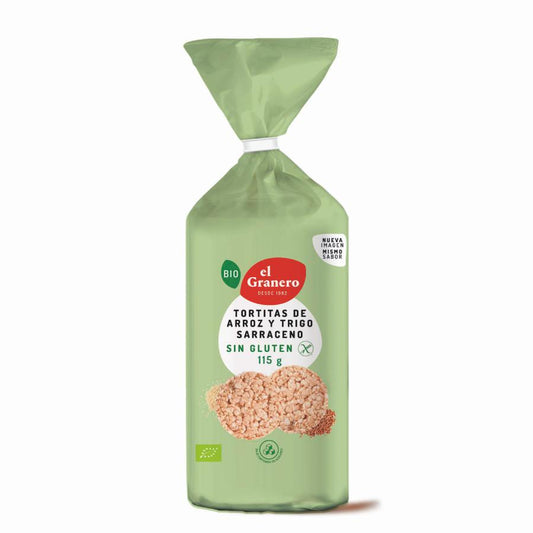 Placki ryżowe z kaszą gryczaną El Granero, 100 g