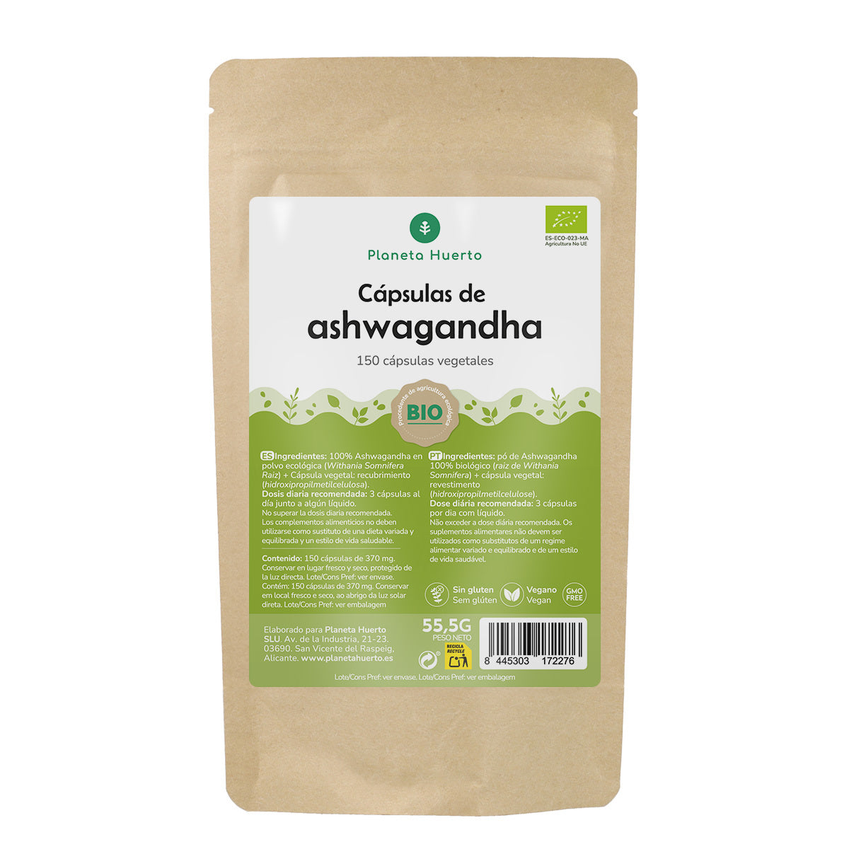 Bio Ashwagandha Planet Orchard 150 Kapseln