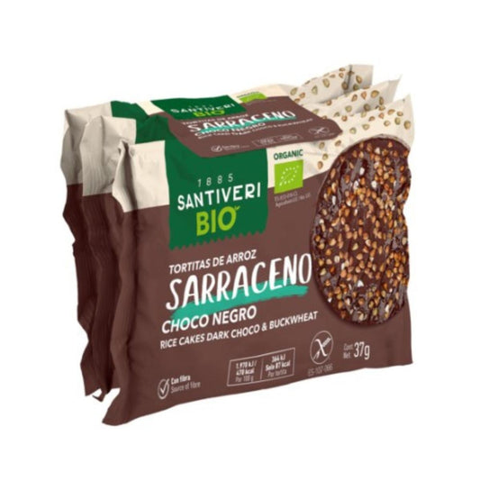 Placki ryżowe i gryczane z czekoladą gorzką BIO 3x37 g.