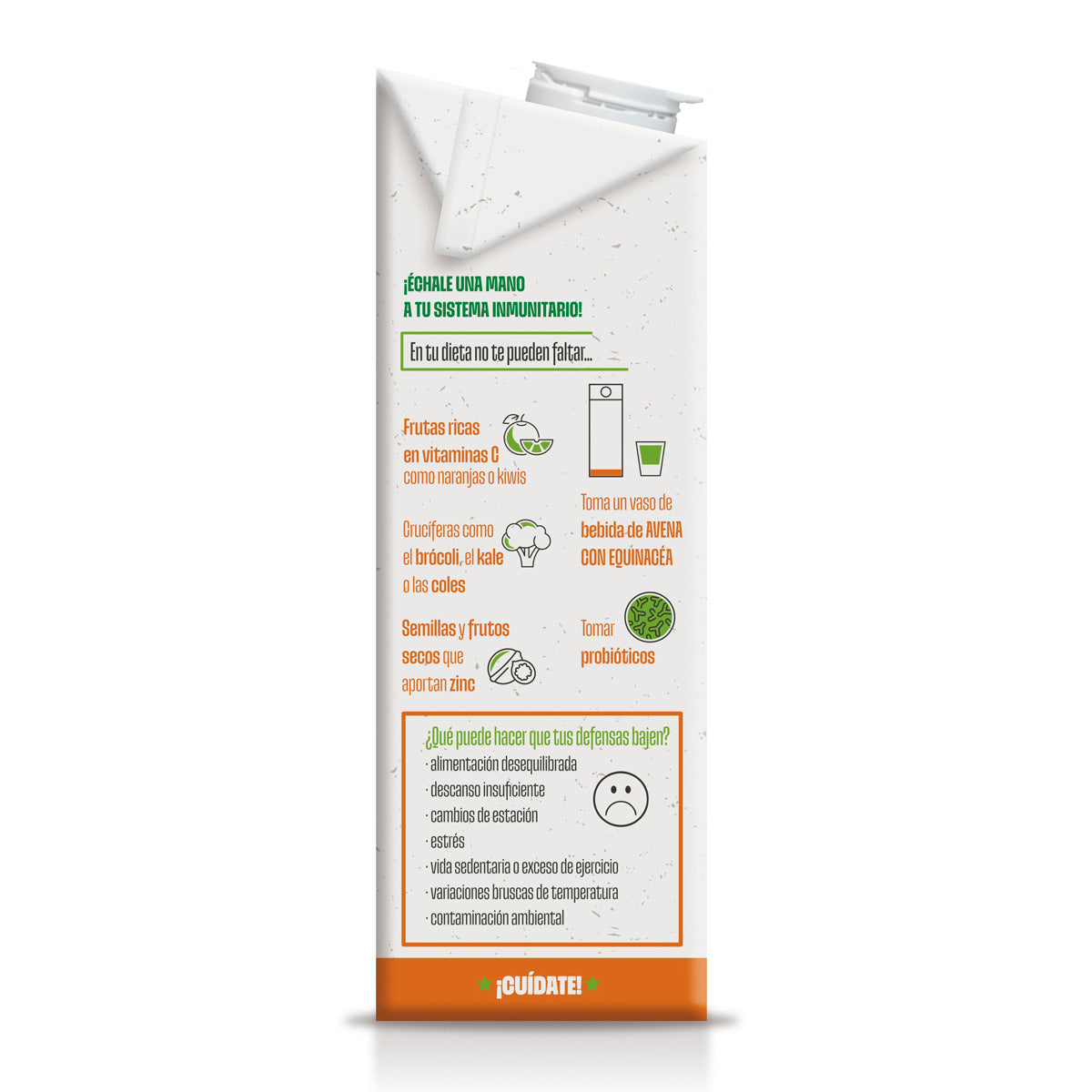 Bebida ecológica de avena con equinácea, Soria Natural, 1 L
