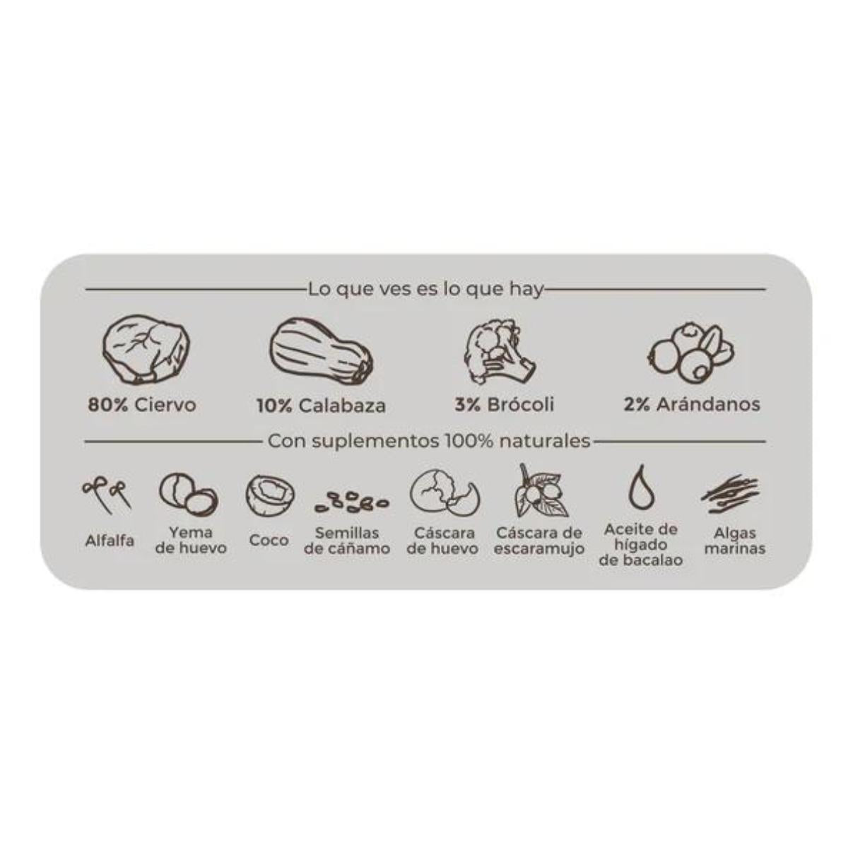 Puromenu Barf Wet Food for Dogs with Deer Ambrosia 400 g