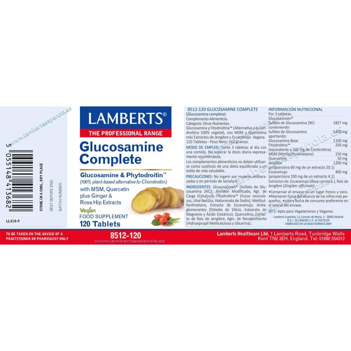 2er-Pack Glucosamin, Chondroitin, MSM, Ingwer Lamberts 120 Tabletten