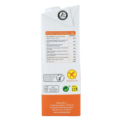 6x glutenvrije haverdrank Bio Sol Natural 1 l