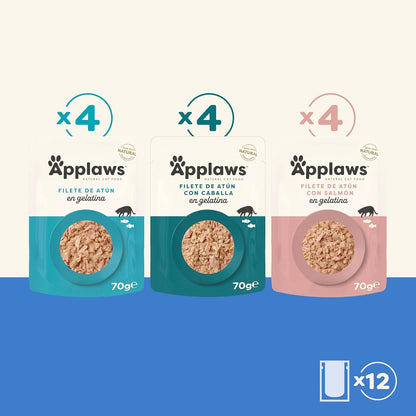 Applaws Cat Selezione di pesce Multipack 12 x 70 g Cibo umido per gatti