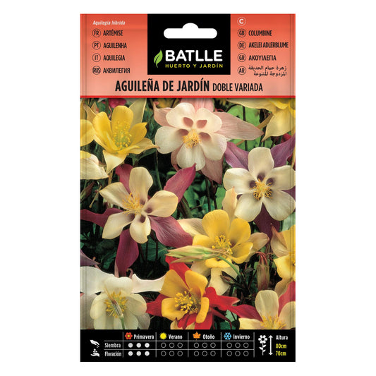 Batlle double variety garden columbine seeds