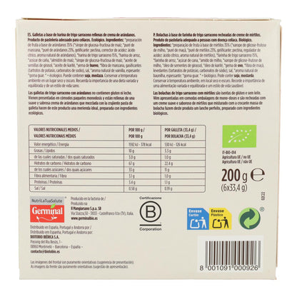 Bezglutenowe ciastka z jagodami i kaszą gryczaną Germinal Bio 200 g