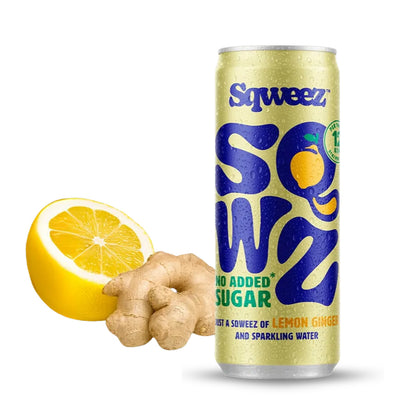 Caloriearme drank met gember-citroensmaak SQWZ 250 ml