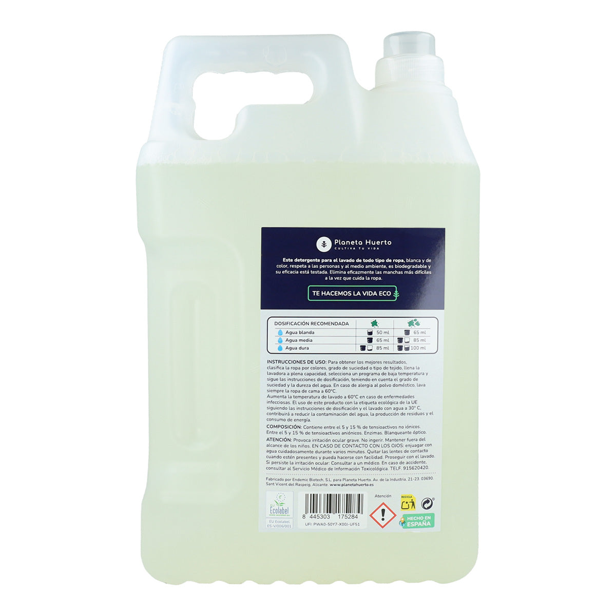 Lessive liquide ECO ECO non parfumée Planet Garden 5 Litres