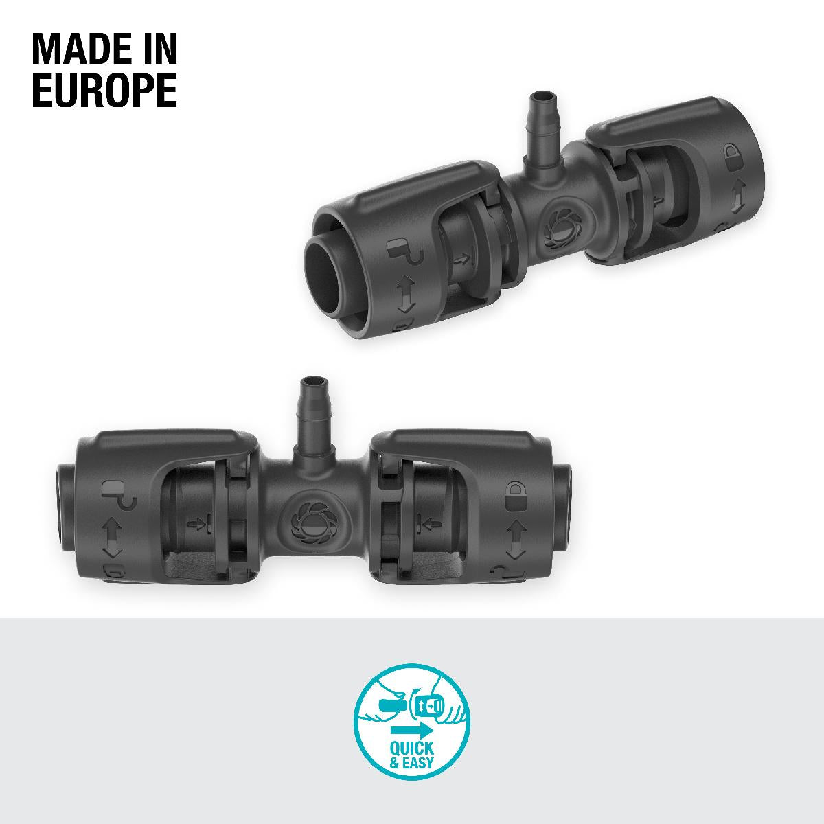 T-verbinding 13 mm (1/2") - 4,6 mm (3/16") x5 Microdripsystem Gardena