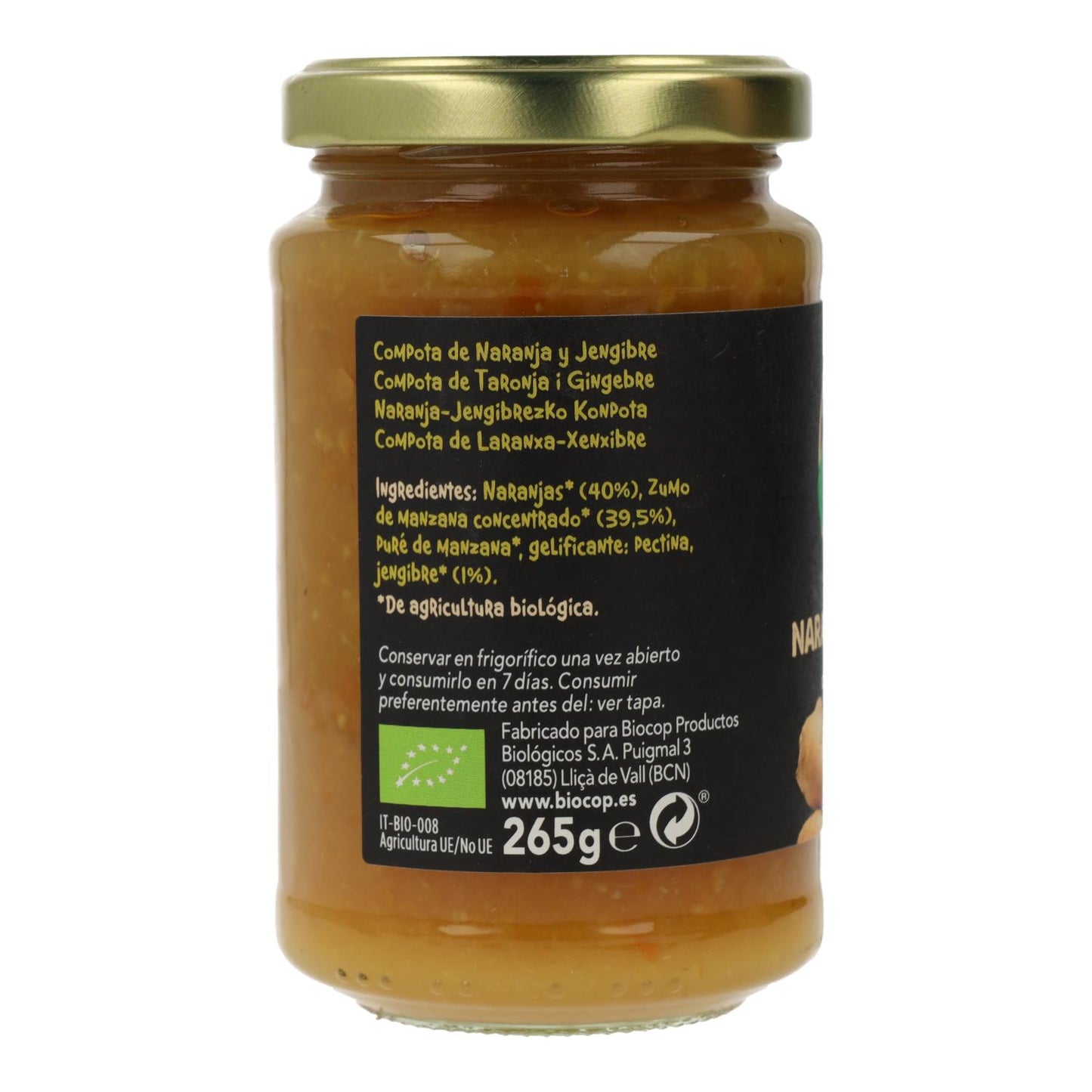 Bio-Orangen-Ingwer-Kompott Biocop, 265 g