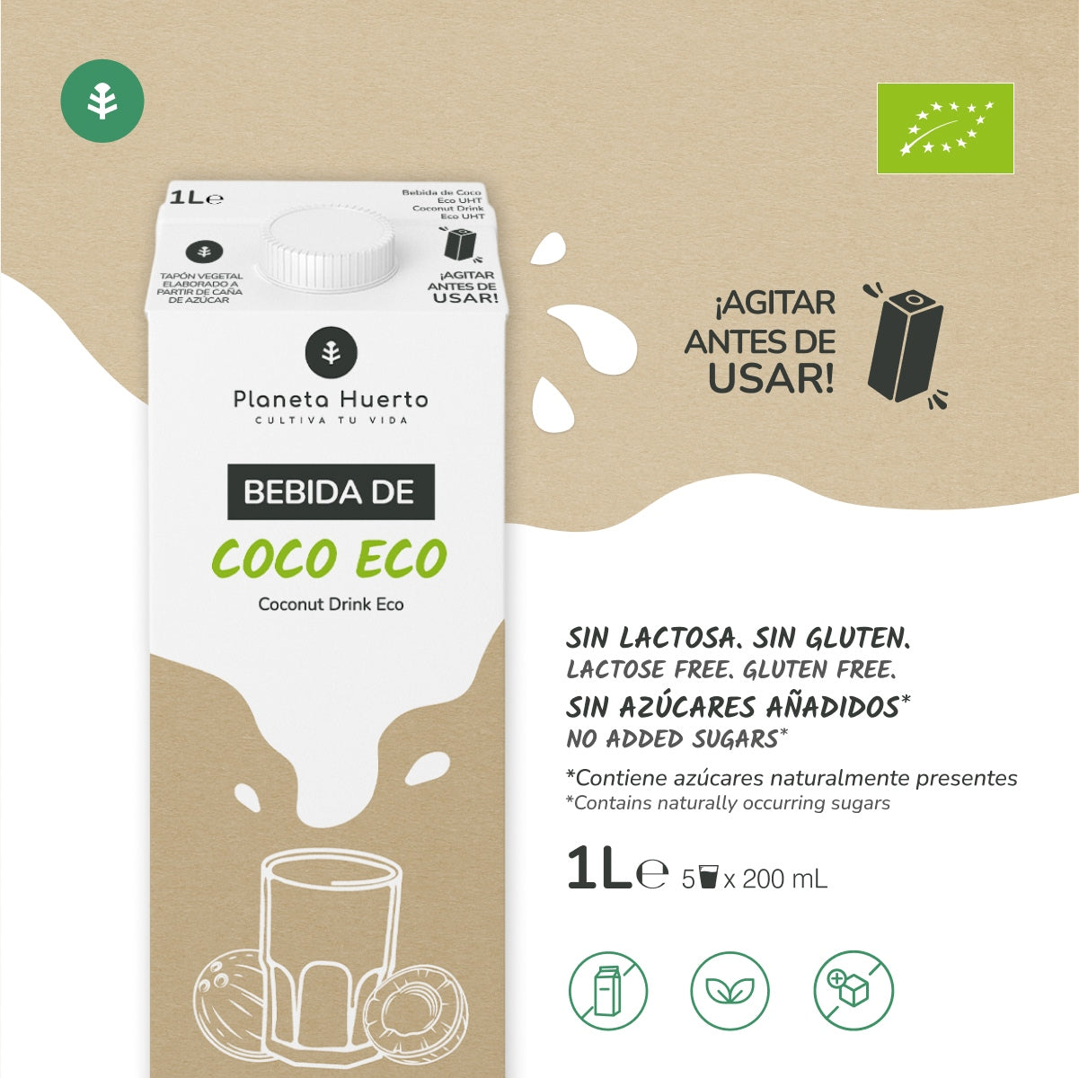 Planet Orchard Öko-Kokosnuss-Getränk 1L