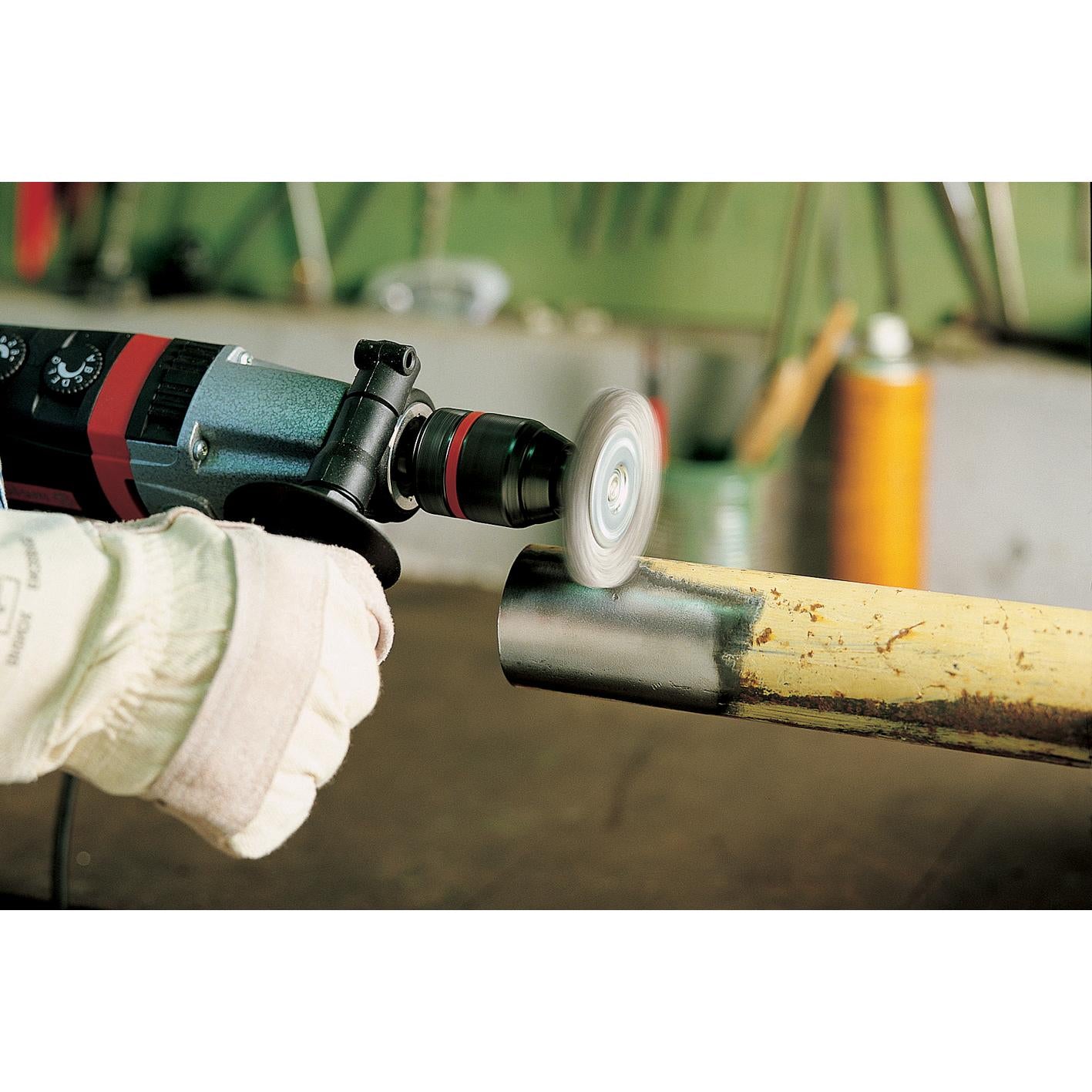 1 Wolfcraft schijfvormige metalen borstel voor boormachine Ø 75 x 7 mm