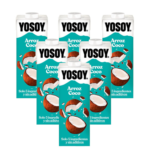 6-pack ris- och kokosdryck YOSOY 1 l