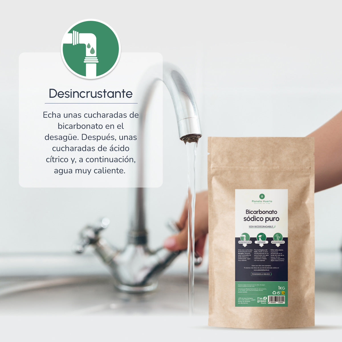 Pack 3xBikarbonat von Soda Planeta Huerto 1 Kg