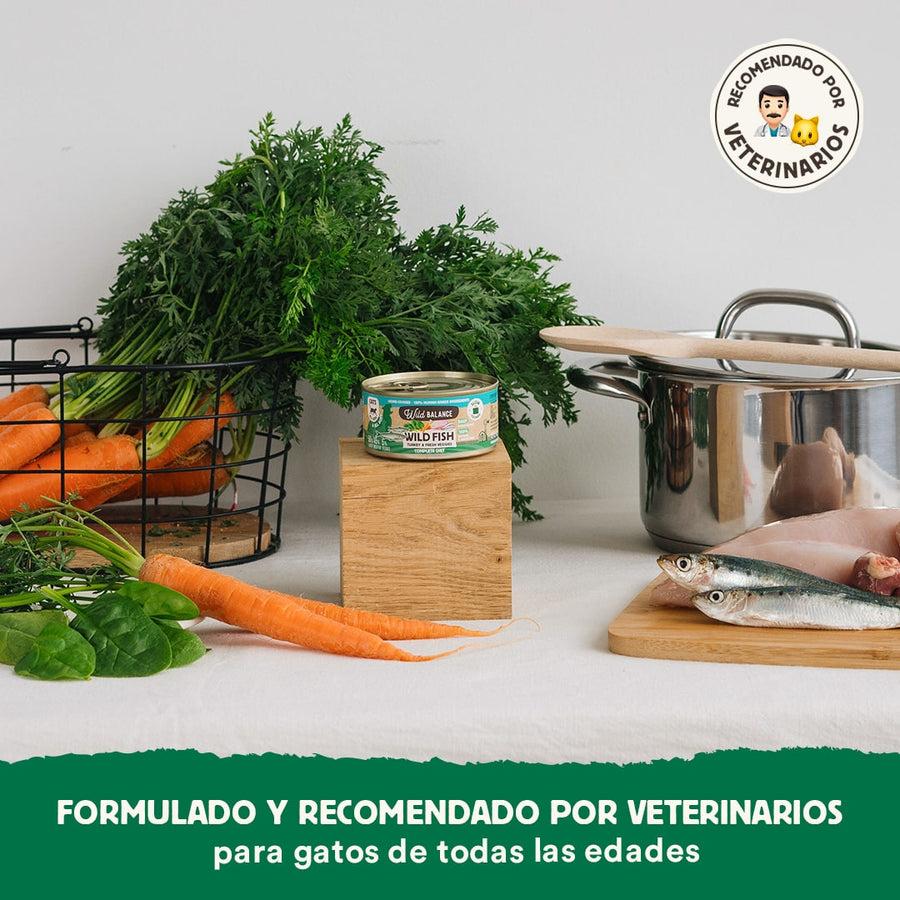 Boîte de poisson et dinde BARF pour chats Wild Balance 120 g