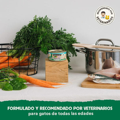 Boîte de poisson et dinde BARF pour chats Wild Balance 120 g