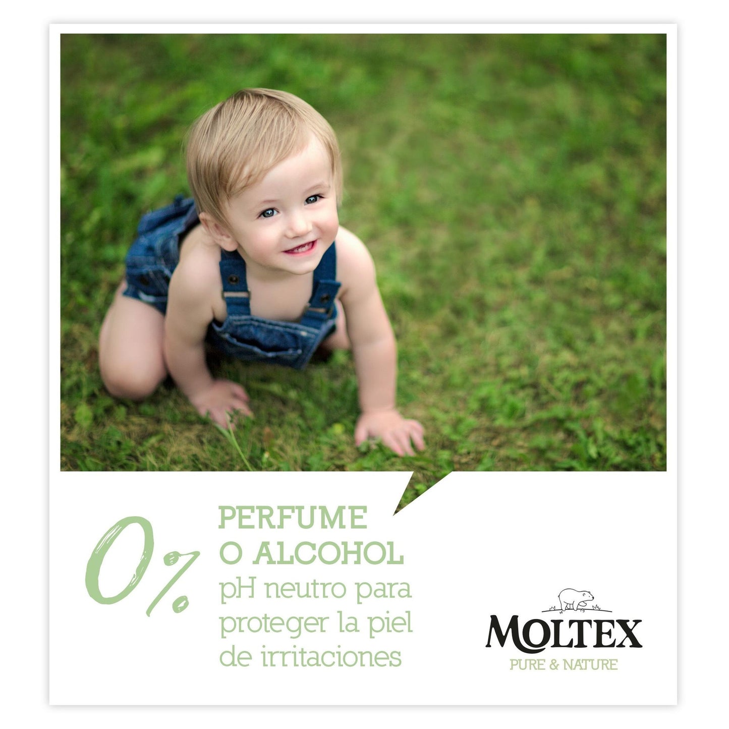 Pack 6 x Lingettes Moltex Pure & Nature 60 unités