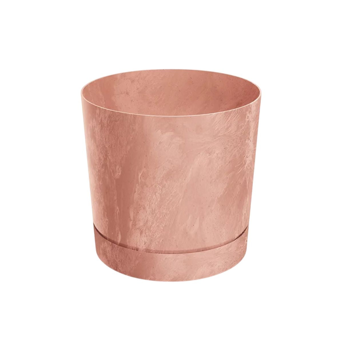 Pure Cement Pot with Integrated Terracotta Saucer  D 18 x 18