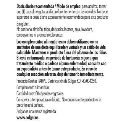 Witamina D3 (cholekalcyferol) 4000 IU (100 μg) 60 kapsułek roślinnych Solgar